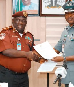 Customs CG Signs MoU With FRSC, Pledges Active Collaboration On Data Sharing to Suppress Smuggling of Vehicles