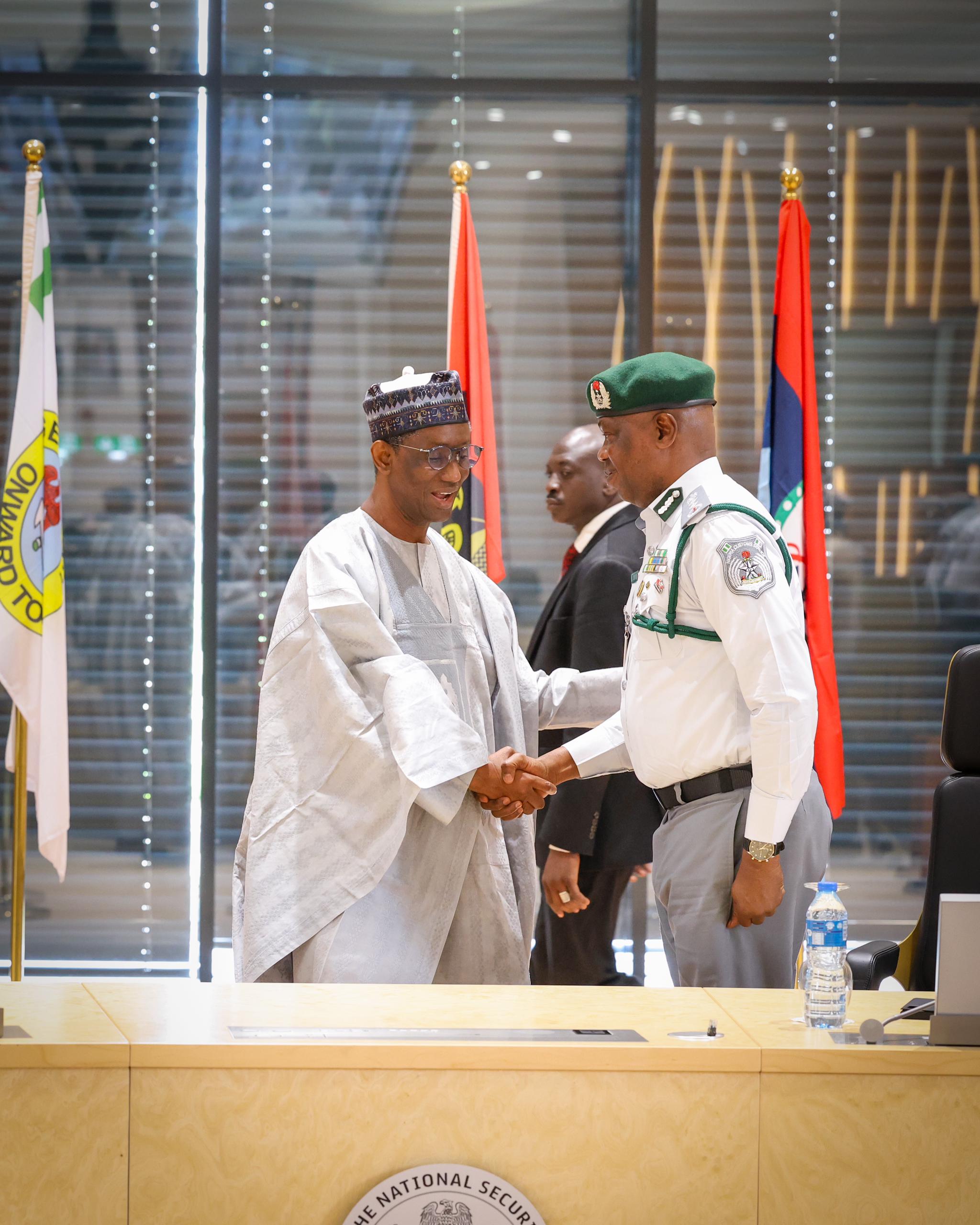 BORDER SURVEILLANCE: RIBADU THUMBS UP CUSTOMS CG ADENIYI