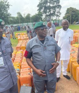 CANOE LADEN WITH 10,970 LITRES OF PMS HEADING TO BENIN REPUBLIC INTERCEPTED BY CUSTOMS WHIRLWIND