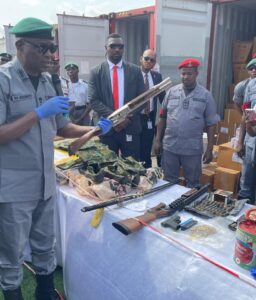 APAPA CUSTOMS FIRING FROM ALL CYLINDERS; INTERCEPTS 16 CONTAINERISED PHARMACEUTICALS, ARMS & AMMUNITION, MILITARY WARES WORTH N10.273 BILLION