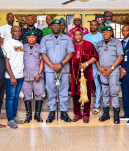 AHEAD OF UPCOMING ELECTIONS: D/COMPT AFENI IN CRUCIAL MEETING WITH OBA OLUGBENLE OF YEWALAND ON WAYS TO CURTAIL ARMS & ILLICIT DRUGS SMUGGLING